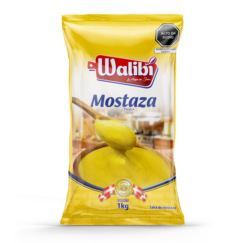 Mostaza Walibi sacheton 1 kg caja 14 UND