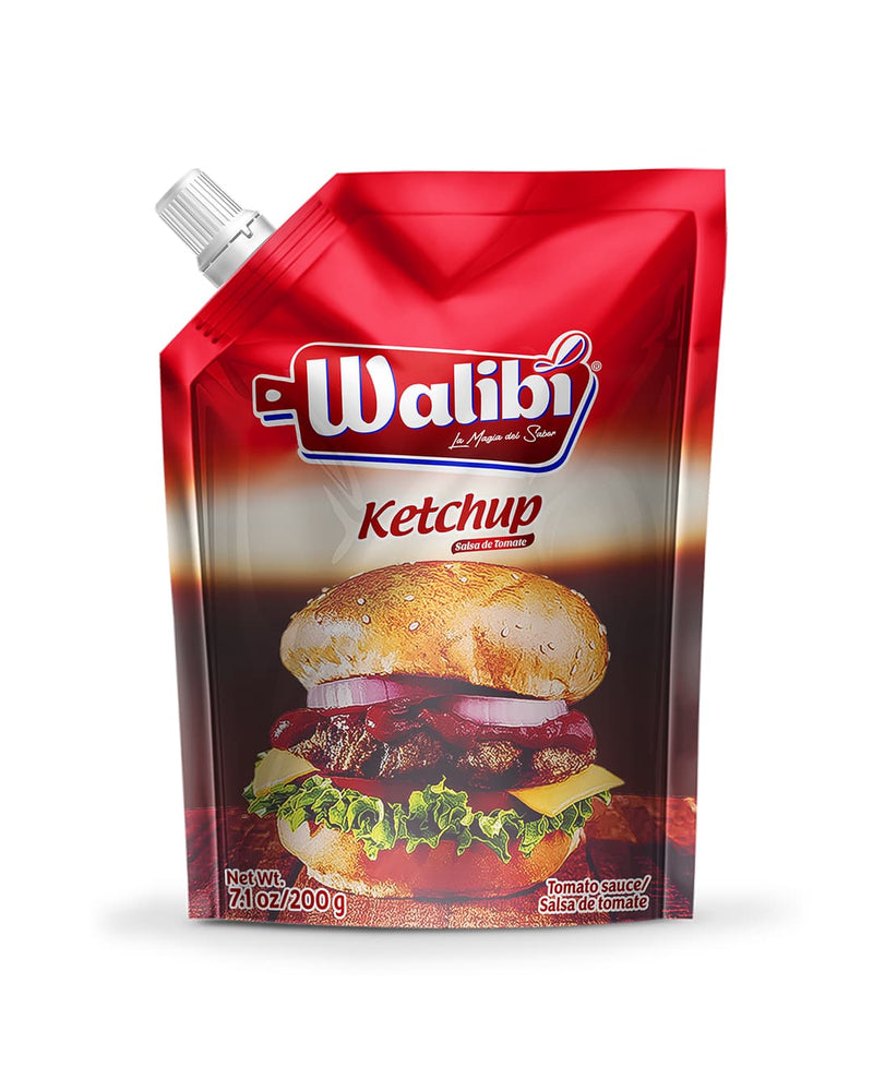 Ketchup Salsa de Tomate Walibi Doypack 200 gr caja 12 UND