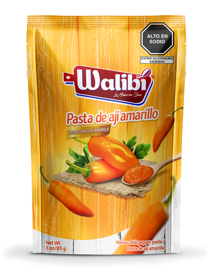 Pasta de Ají Amarillo Walibi Doypack 85 gr caja 12 UND