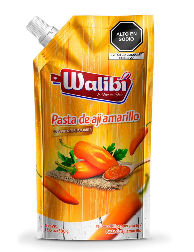 Pasta de Ají Amarillo Walibi Doypack 380 gr caja 12 UND