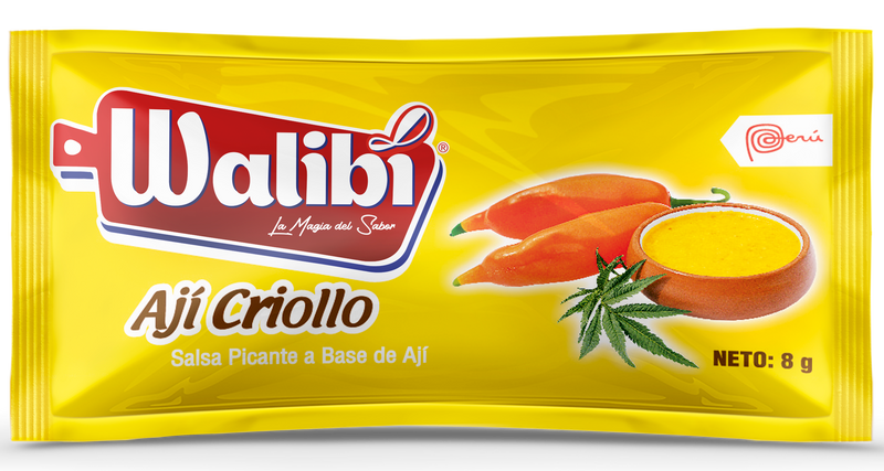 Ají Criollo Receta Casera Walibi Sachet 8 gr caja x 250 UND