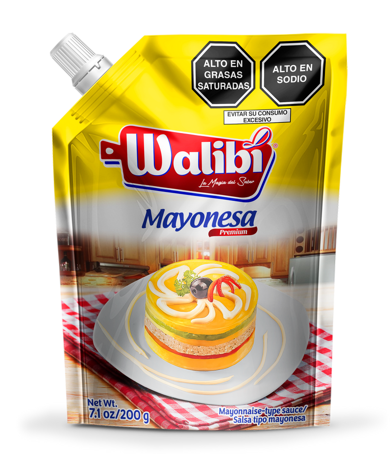 Mayonesa Premium Walibi Doypack 200 gr caja 12 UND