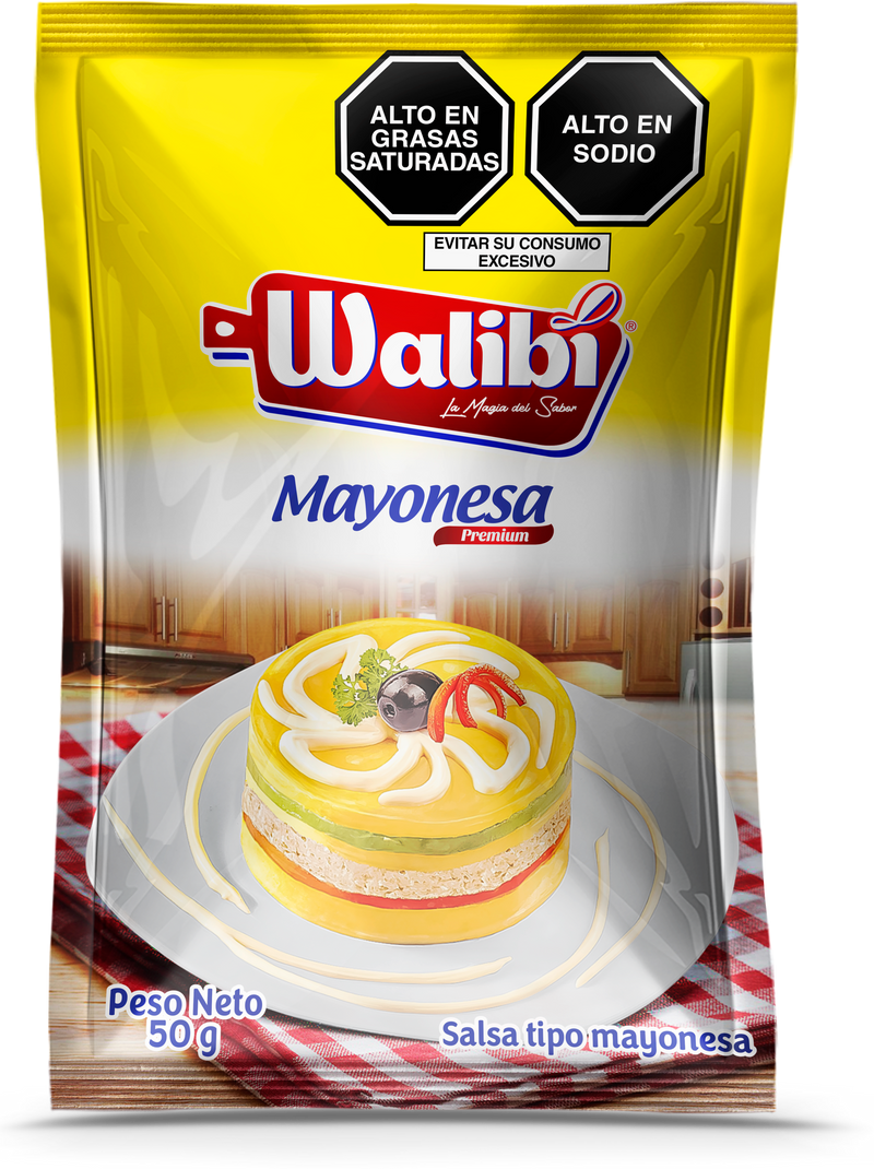 Mayonesa premium Walibi x 50 g  -  caja x 24 unds