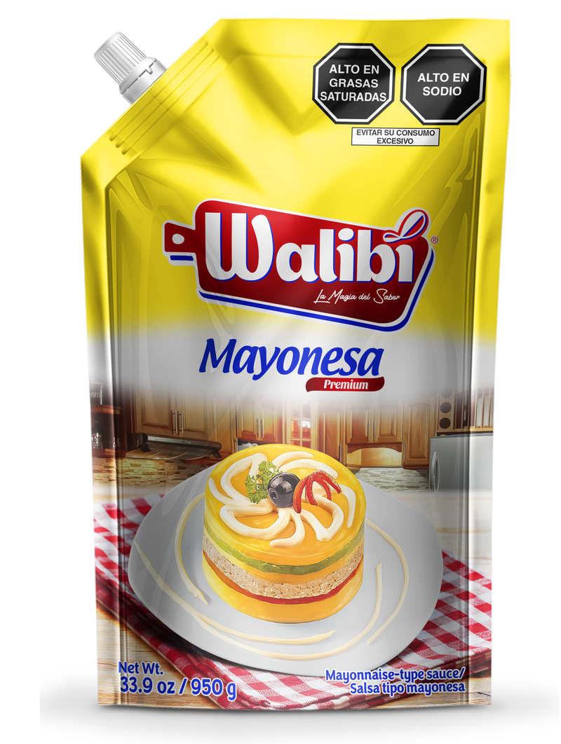 Mayonesa Premium Walibi Doypack 950 gr caja 12 UND