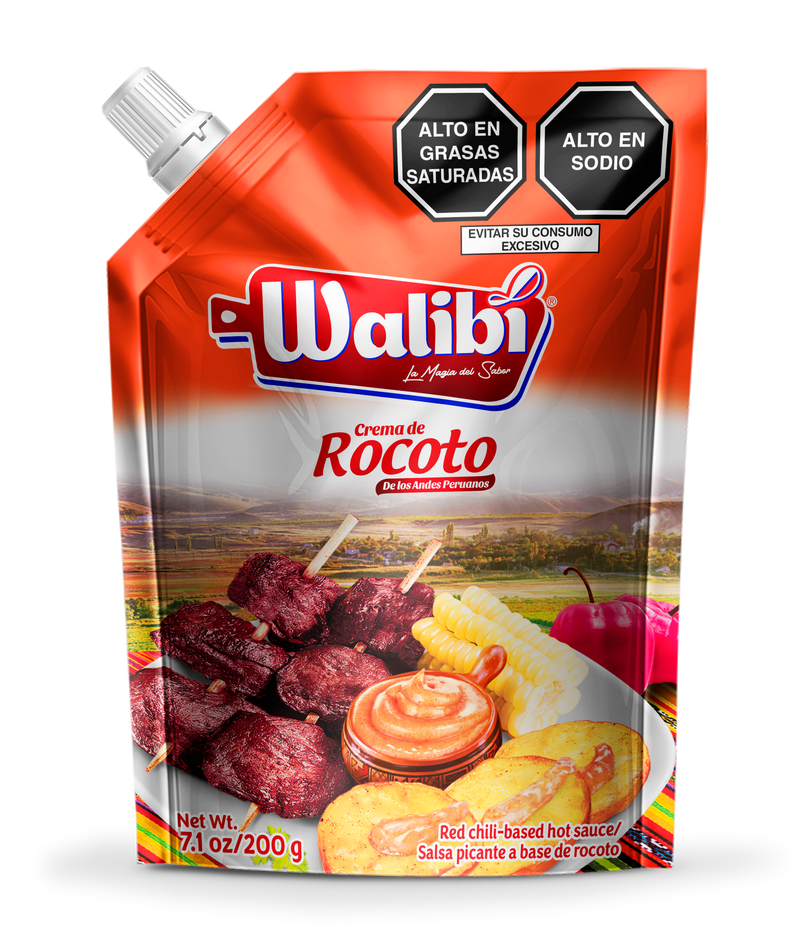 Crema de Rocoto Walibi 200 gr Doypack caja 12 UND